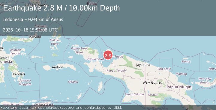 Map of West Papua Region, Indonesia