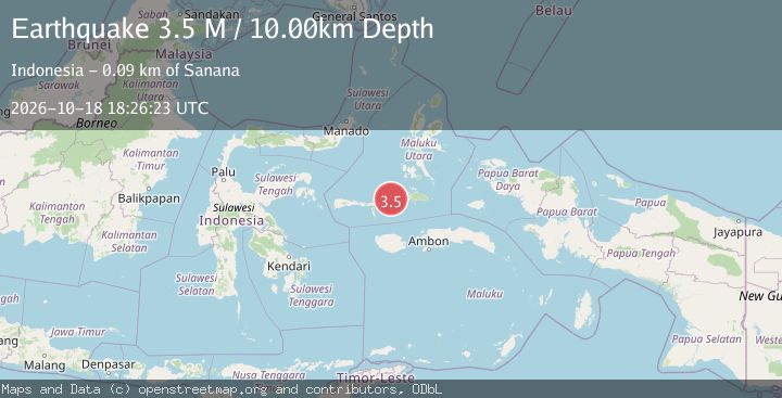 Map of Southern Molucca Sea