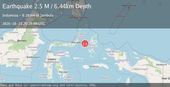 Map of Northern Molucca Sea