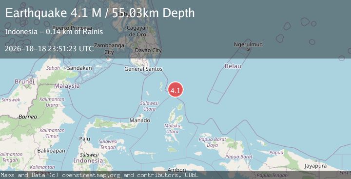 Map of North of Halmahera, Indonesia