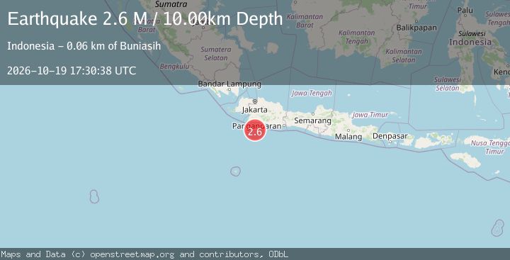 Map of Java, Indonesia
