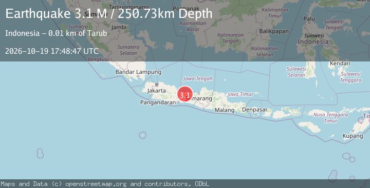 Map of Java, Indonesia
