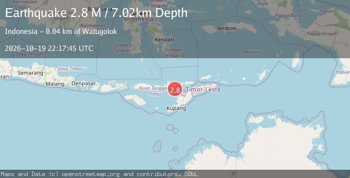 Map of Flores Region, Indonesia
