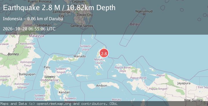 Map of Halmahera, Indonesia