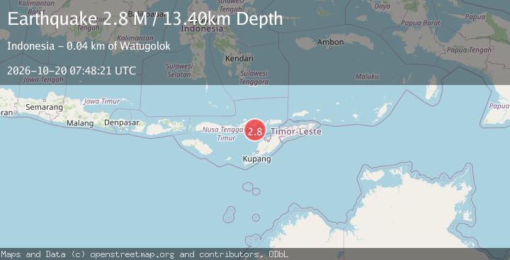 Map of Flores Region, Indonesia