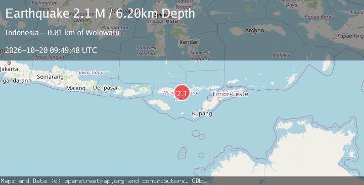 Map of Flores Region, Indonesia