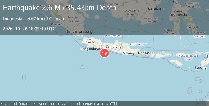 Map of Java, Indonesia