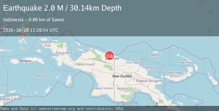 Map of Near North Coast of West Papua