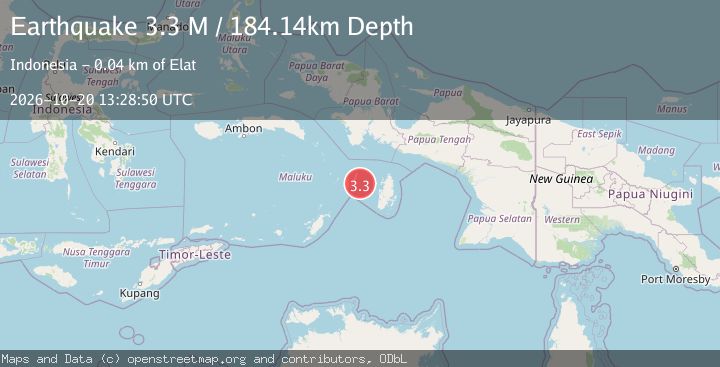 Map of Aru Islands Region, Indonesia