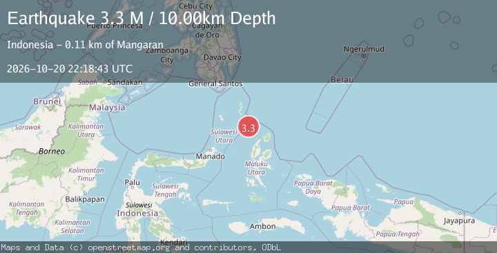 Map of Talaud Islands, Indonesia
