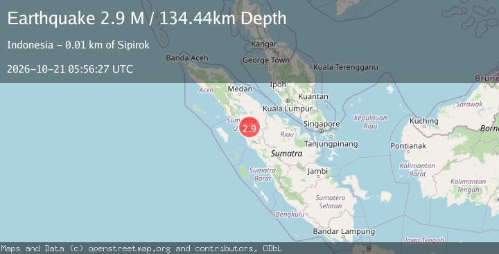 Map of Northern Sumatra, Indonesia