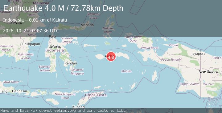Map of Seram, Indonesia