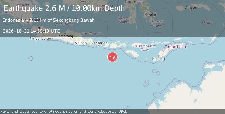 Map of South of Sumbawa, Indonesia