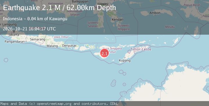 Map of Sumba Region, Indonesia