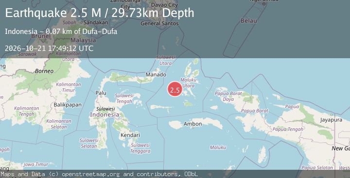 Map of Southern Molucca Sea