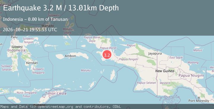 Map of West Papua Region, Indonesia