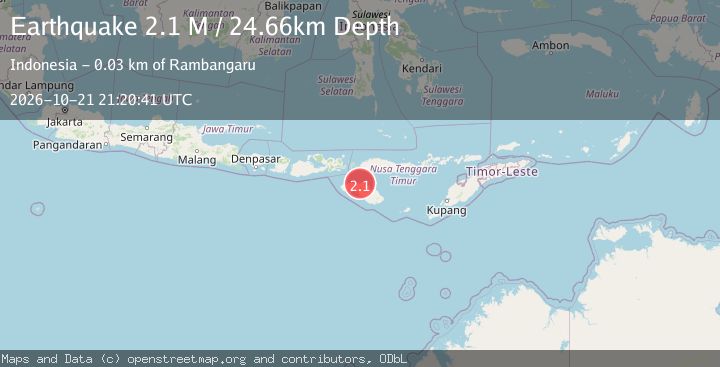 Map of Sumba Region, Indonesia