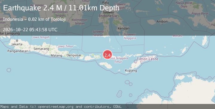 Map of Flores Region, Indonesia