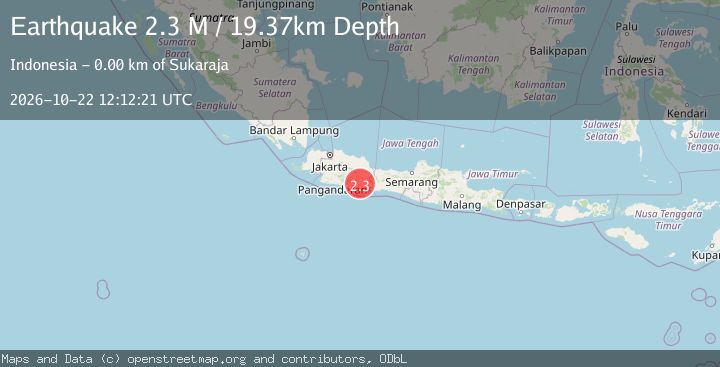 Map of Java, Indonesia