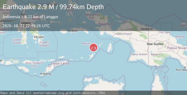 Map of Tanimbar Islands Region, Indonesia
