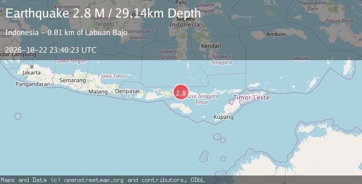 Map of Flores Region, Indonesia