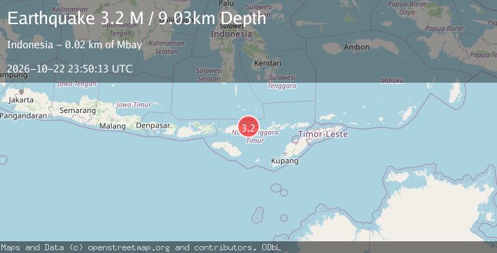 Map of Flores Region, Indonesia