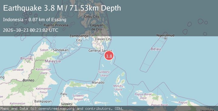 Map of Mindanao, Philippines