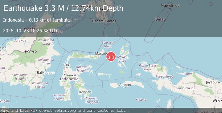 Map of Northern Molucca Sea