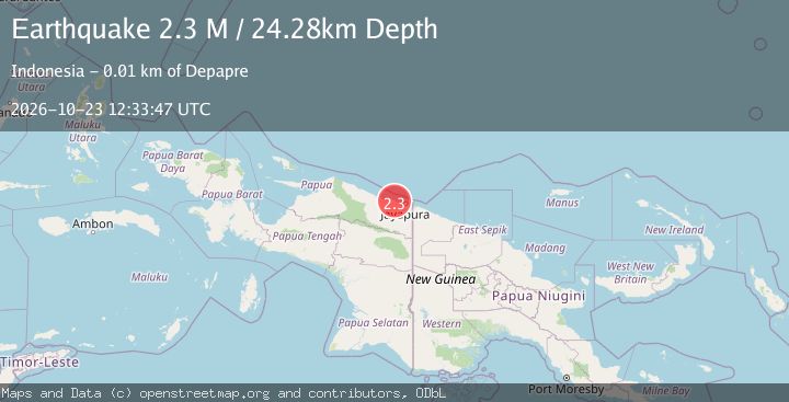 Map of Near North Coast of West Papua