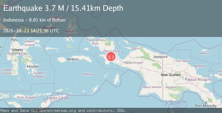 Map of West Papua Region, Indonesia