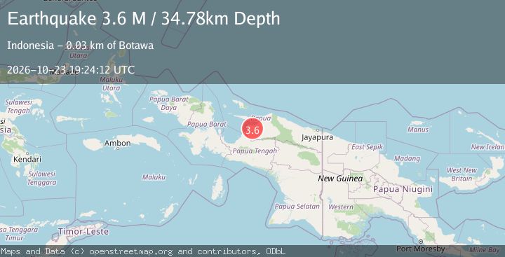 Map of West Papua Region, Indonesia