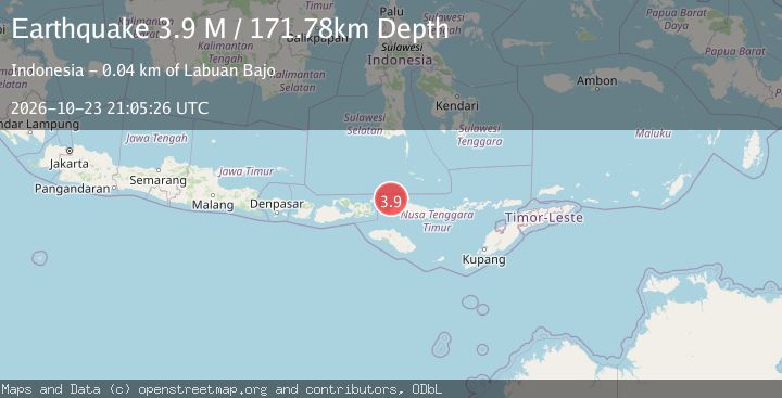 Map of Flores Region, Indonesia