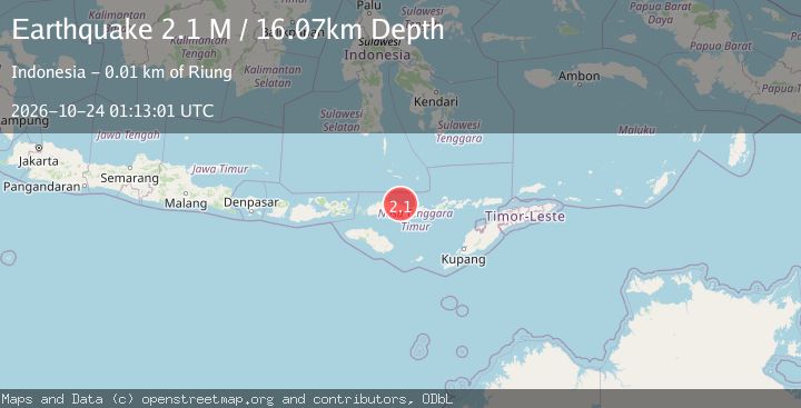 Map of Flores Region, Indonesia
