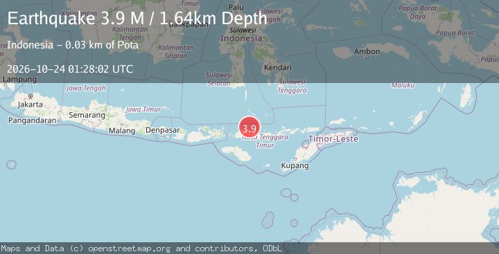 Map of Flores Region, Indonesia