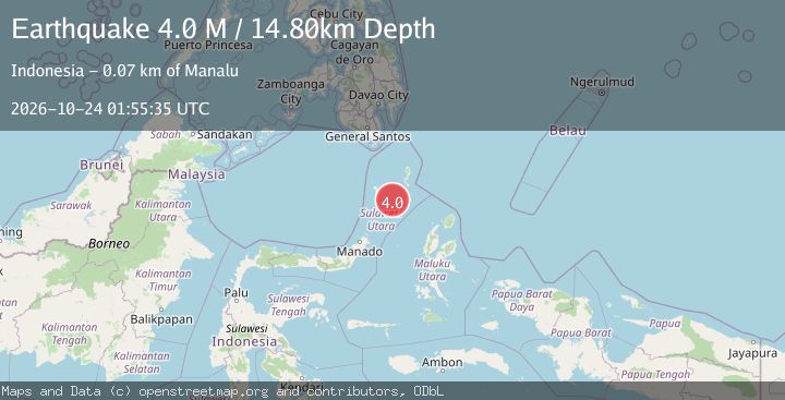 Map of Talaud Islands, Indonesia