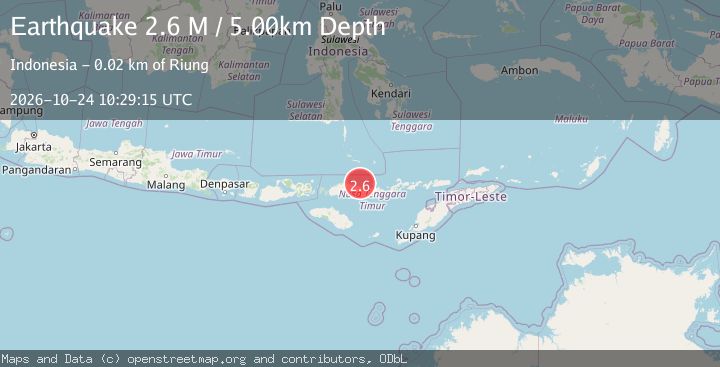 Map of Flores Region, Indonesia