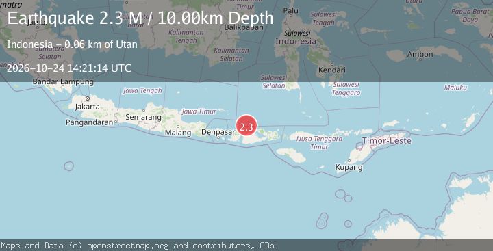 Map of Bali Sea