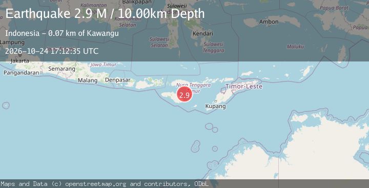 Map of Sumba Region, Indonesia