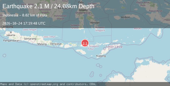 Map of Flores Region, Indonesia