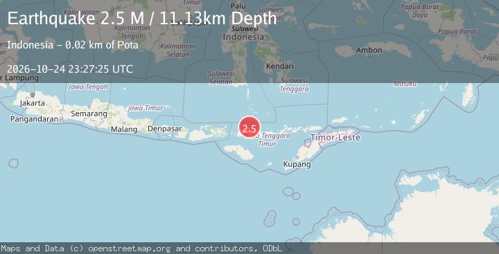 Map of Flores Region, Indonesia