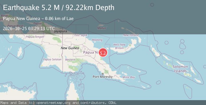 Map of Papua New Guinea Region