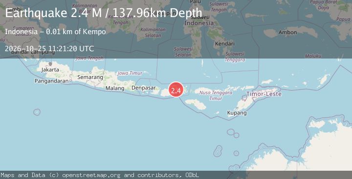 Map of Sumbawa Region, Indonesia