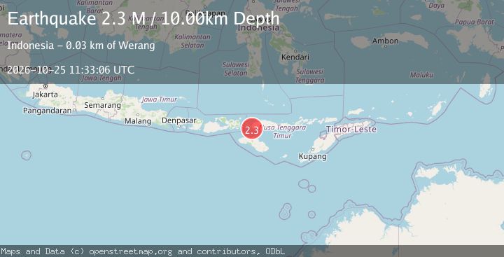 Map of Flores Region, Indonesia