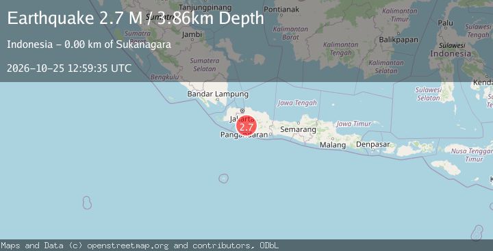Map of Java, Indonesia