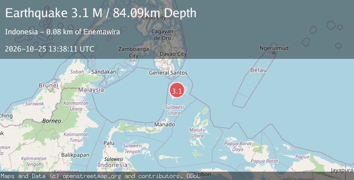 Map of Talaud Islands, Indonesia