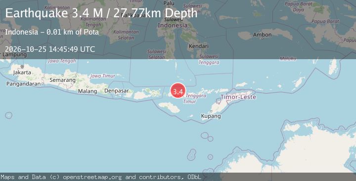 Map of Flores Region, Indonesia