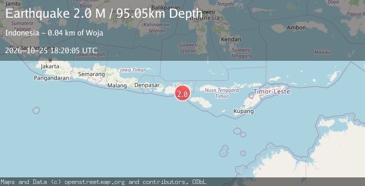 Map of Sumbawa Region, Indonesia