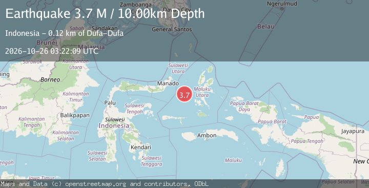 Map of Northern Molucca Sea