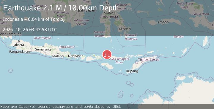 Map of Flores Region, Indonesia