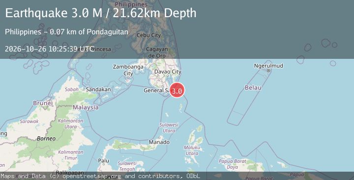 Map of Mindanao, Philippines